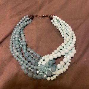 Teal statement necklace